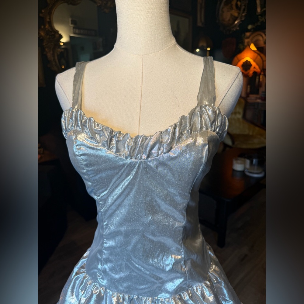 Vintage 80s Silver Lamé Party Dress ✨ | Zum Zum - Picture 5 of 10